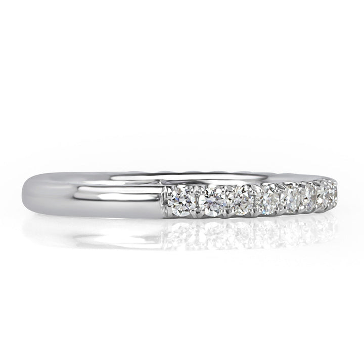 0.45ct Round Brilliant Cut Lab Diamond Wedding Band in 18K White Gold