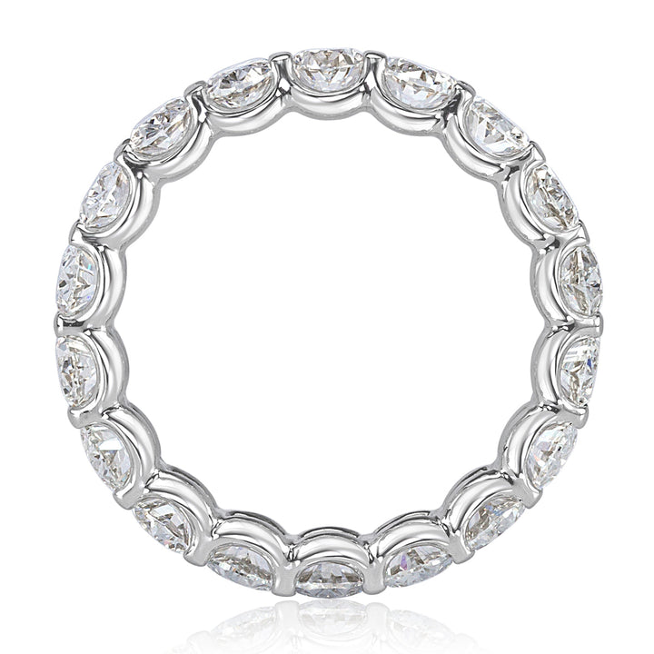 4.60ct Oval Cut Lab Diamond Eternity Band in 18k White Gold