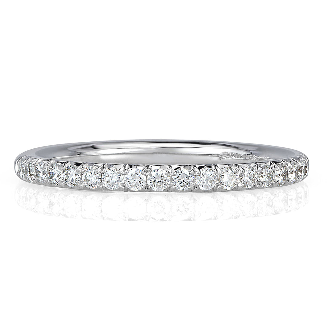 0.25ct Round Brilliant Cut Lab Diamond Wedding Band in 18k White Gold