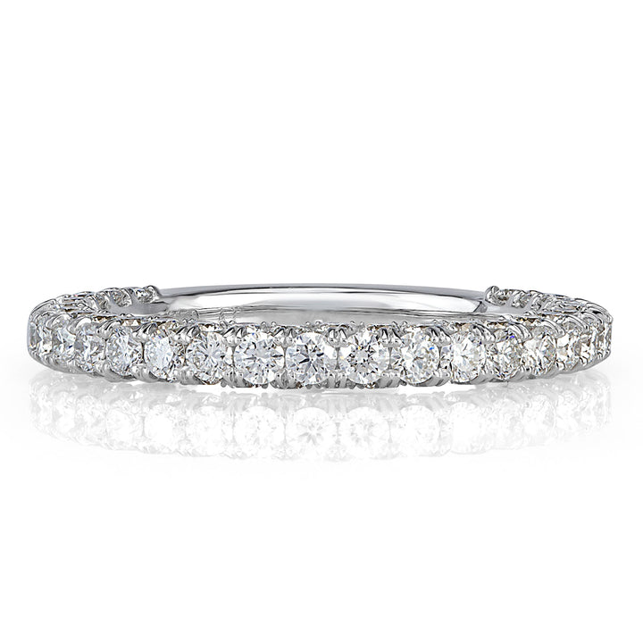 1.45ct Round Brilliant Cut Lab Diamond Wedding Band in 18k White Gold