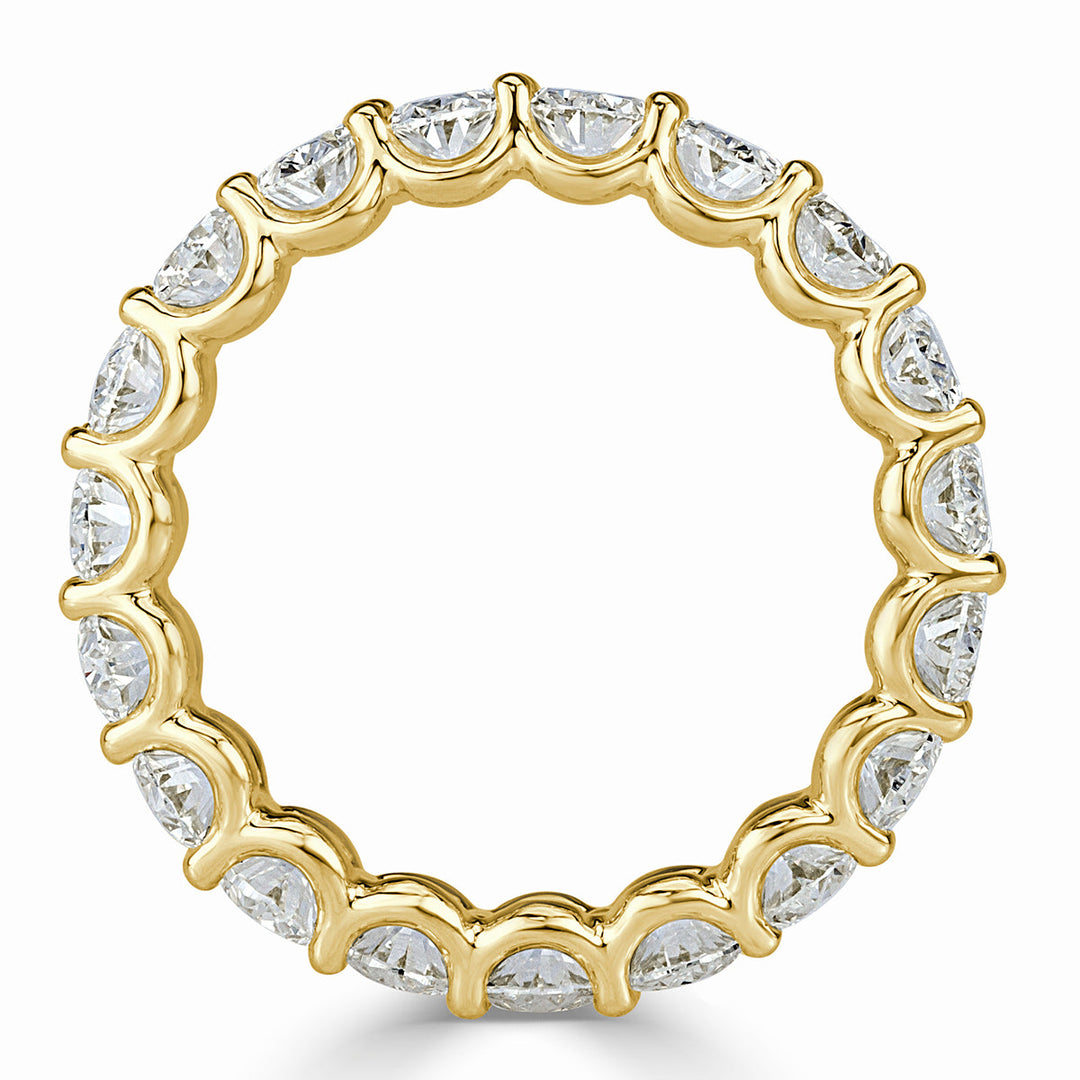 3.70ct Oval Cut Lab Diamond Eternity Band in 18k Yellow Gold