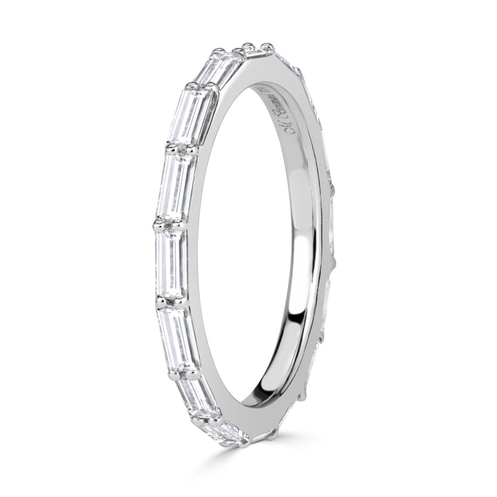 1.25ct Baguette Cut Lab Diamond Eternity Band in Platinum