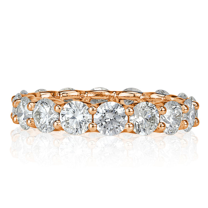 4.00ct Round Brilliant Cut Lab Diamond Eternity Band in 18k Rose Gold