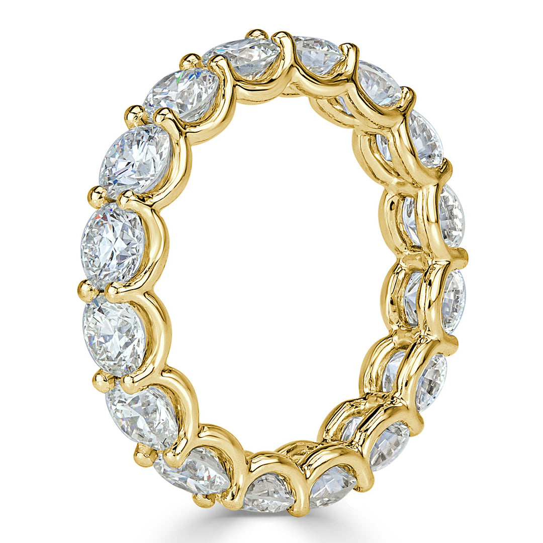 4.00ct Round Brilliant Cut Lab Diamond Eternity Band in 18k Yellow Gold