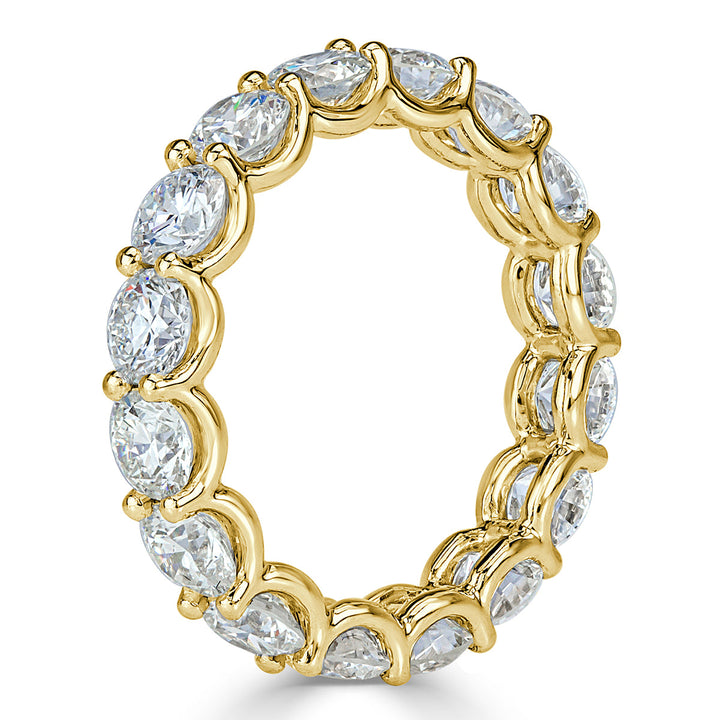 4.00ct Round Brilliant Cut Lab Diamond Eternity Band in 18k Yellow Gold