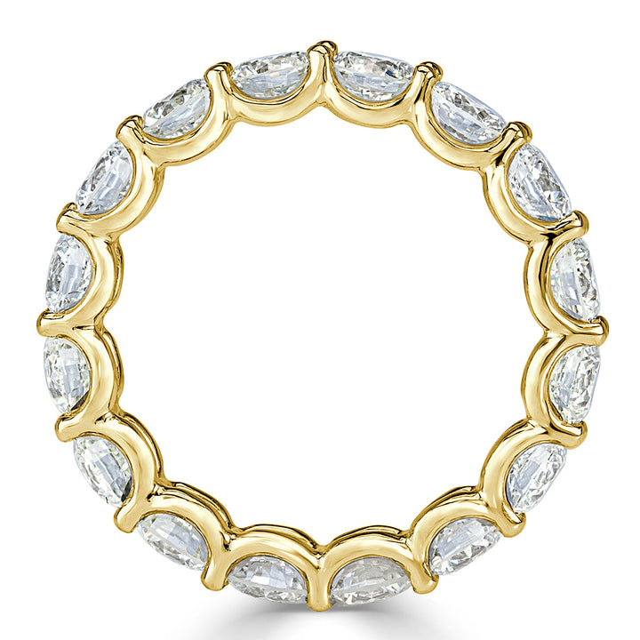 4.00ct Round Brilliant Cut Lab Diamond Eternity Band in 18k Yellow Gold