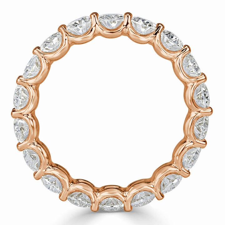 4.60ct Oval Cut Lab Diamond Eternity Band in 18k Rose Gold