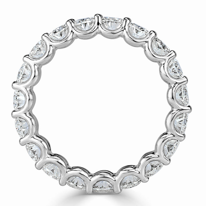 3.70ct Oval Cut Lab Diamond Eternity Band in 18k White Gold