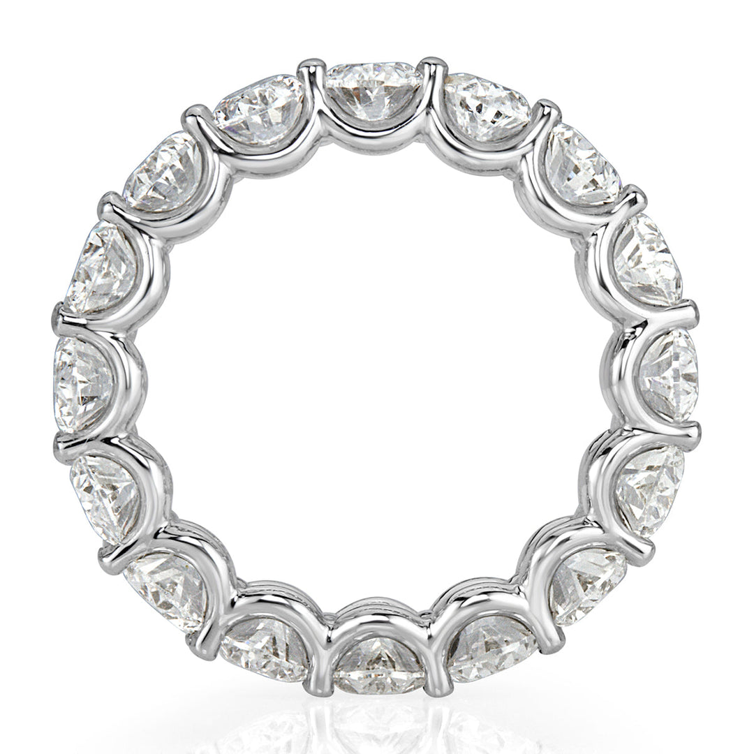 6.45ct Oval Cut Lab Diamond Eternity Band in Platinum