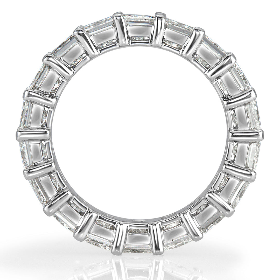 6.34ct Princess Cut Lab Diamond Eternity Band in Platinum