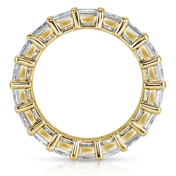 6.34ct Princess Cut Lab Diamond Eternity Band in 18k Yellow Gold