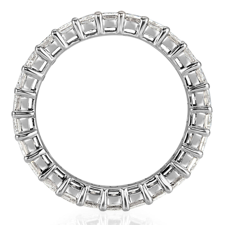 4.00ct Emerald Cut Lab Diamond Eternity Band in Platinum