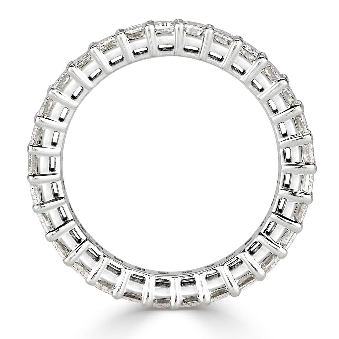 3.60ct Emerald Cut Eternity Band in 18k White Gold