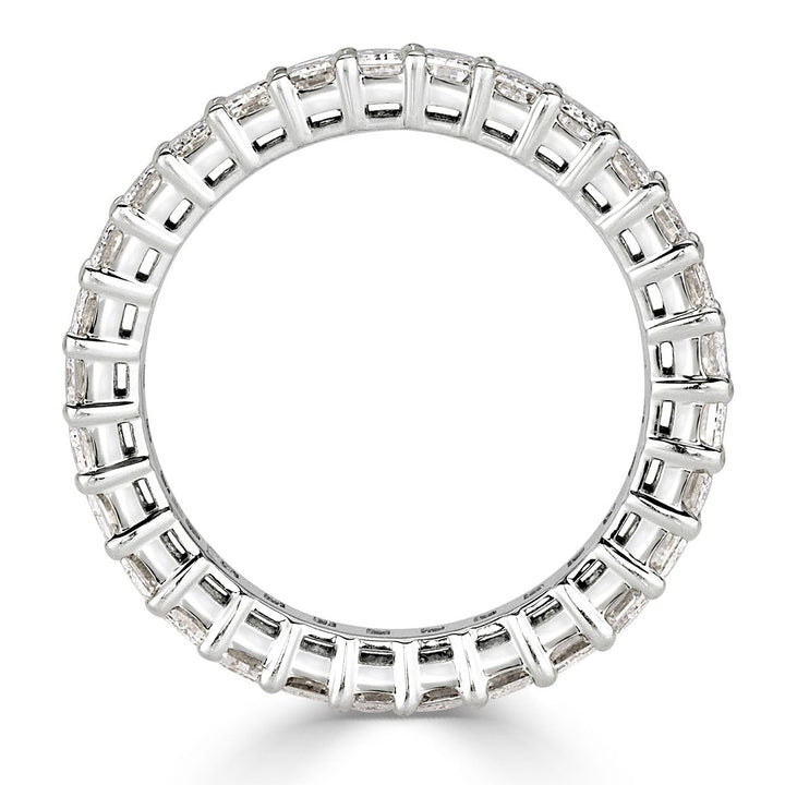 3.60ct Emerald Cut Eternity Band in Platinum