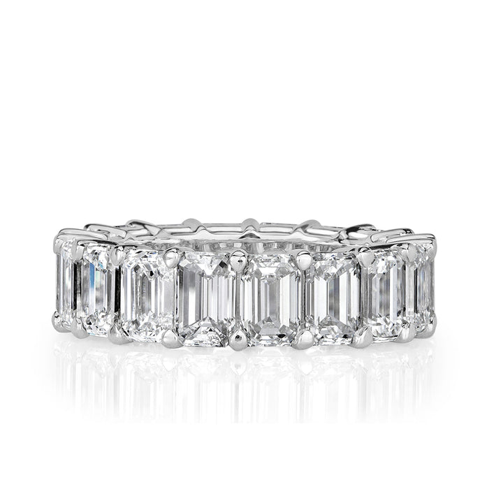 9.09ct Emerald Cut Lab Diamond Eternity Band in Platinum