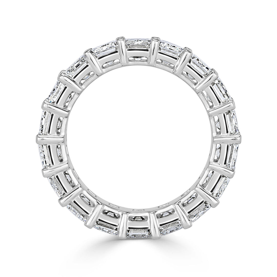 9.09ct Emerald Cut Lab Diamond Eternity Band in Platinum