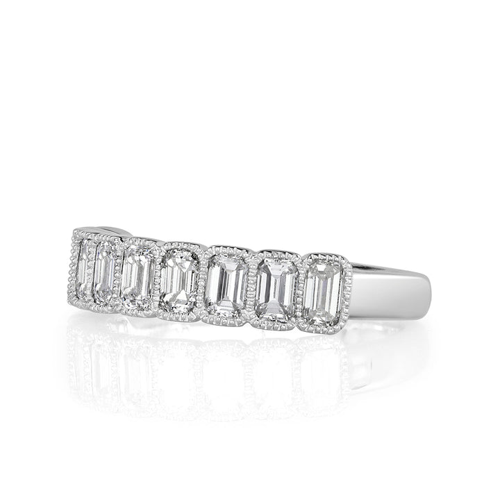 1.42ct Emerald Cut Lab Diamond Wedding Band