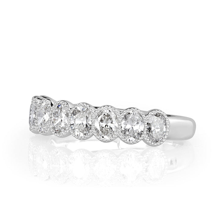 1.26ct Oval Cut Lab Diamond Wedding Band