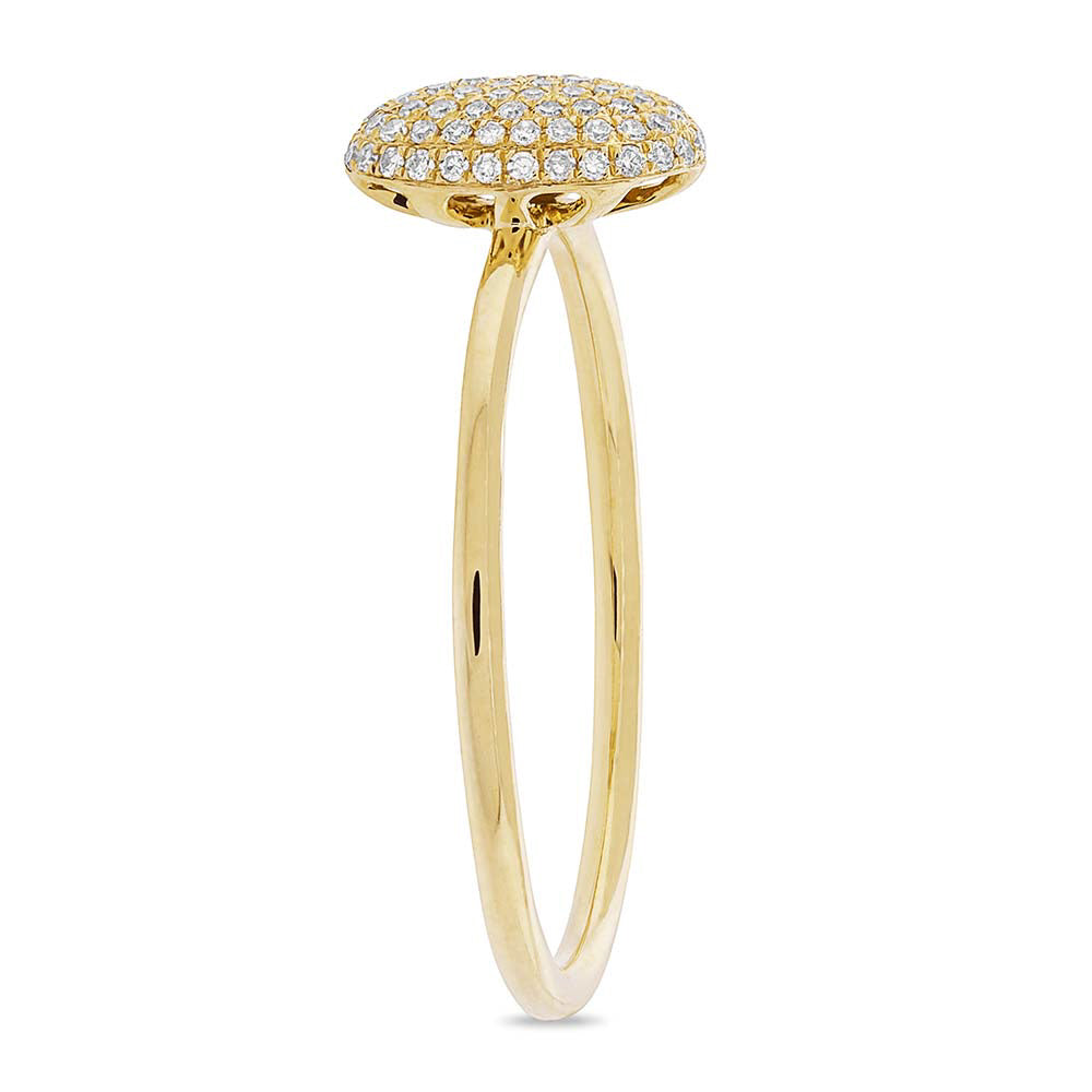 0.11ct Round Cut Lab Diamond Heart Ring in 14k Yellow Gold