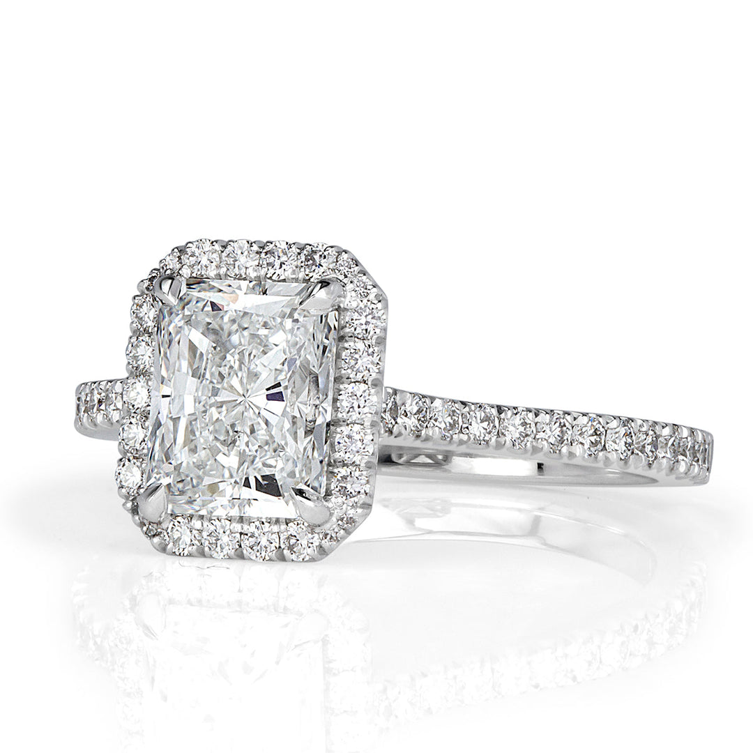 1.90ct Radiant Cut Lab Diamond Engagement Ring