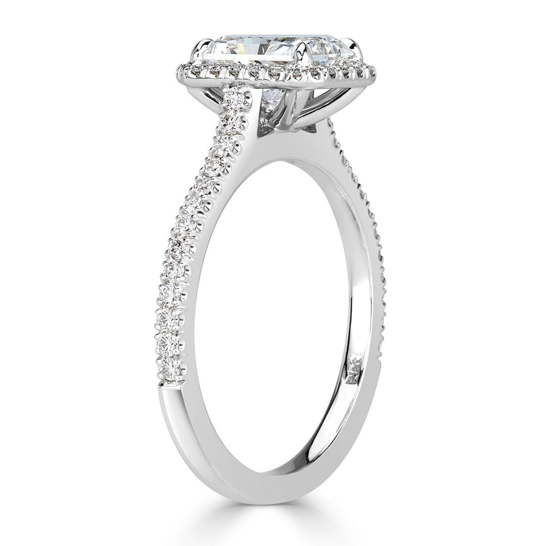 1.90ct Radiant Cut Lab Diamond Engagement Ring