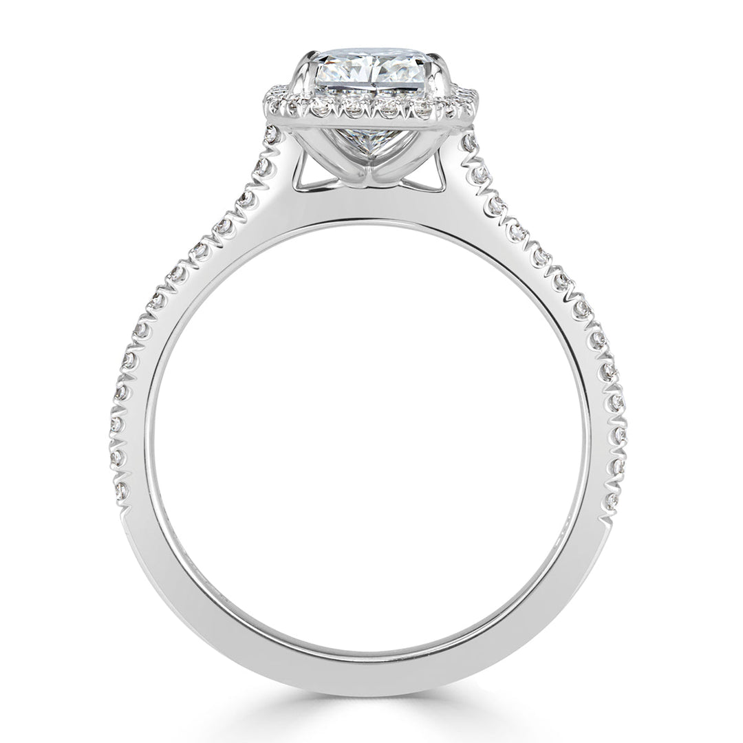 1.90ct Radiant Cut Lab Diamond Engagement Ring