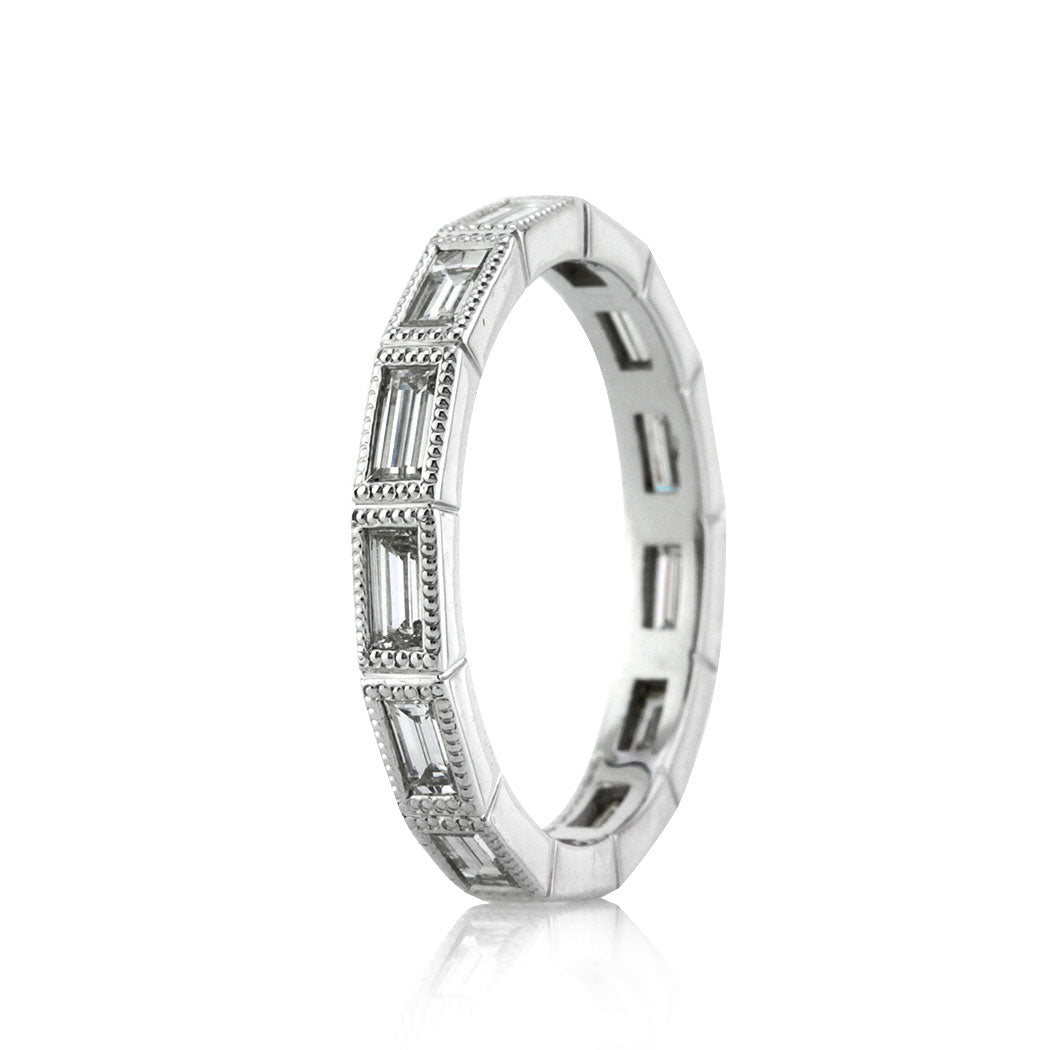 1.10ct Baguette Cut Lab Diamond Eternity Band in Platinum