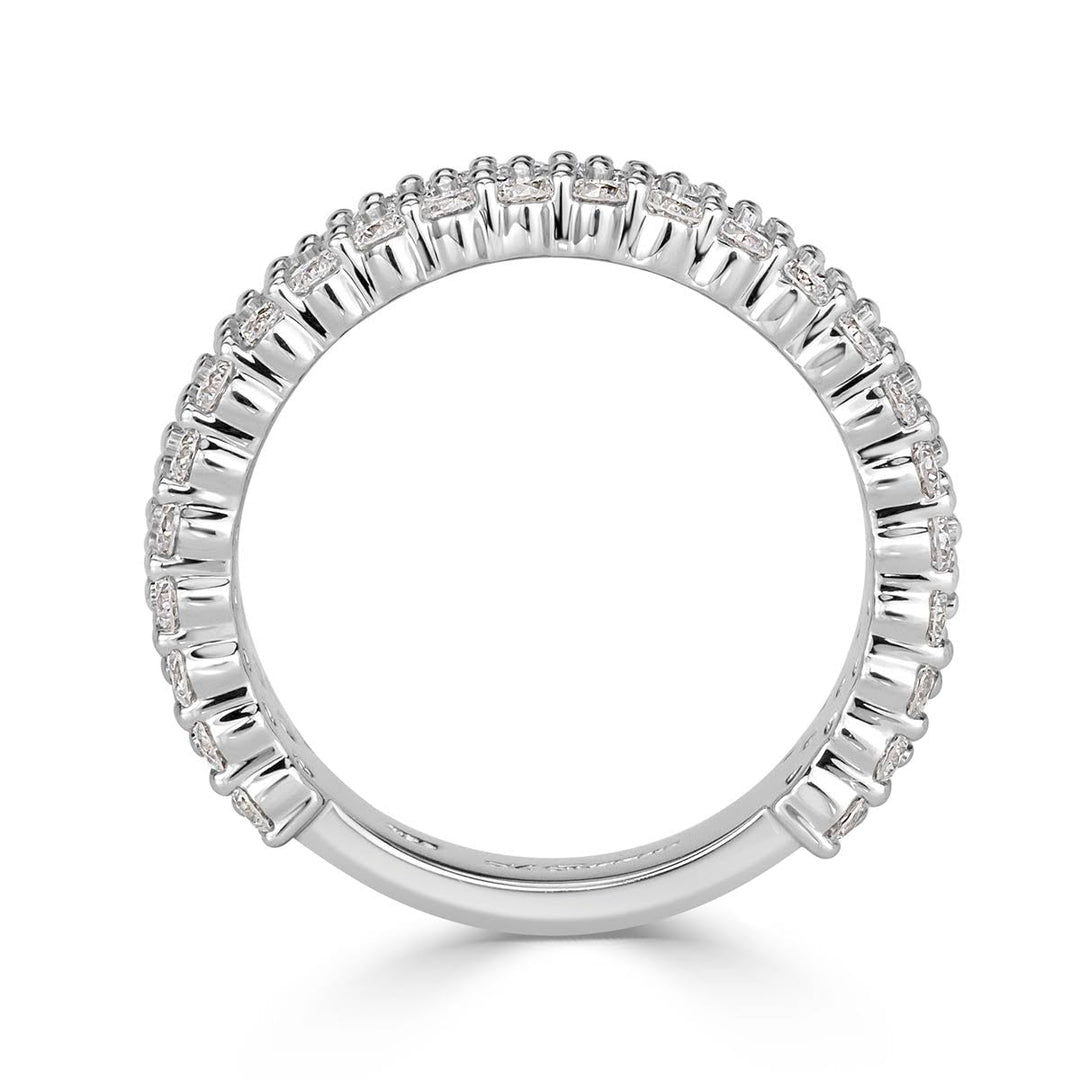 1.85ct Round Brilliant Cut Lab Diamond Wedding Band in 18k White Gold