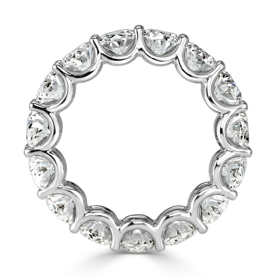 7.64ct Oval Cut Lab Diamond Eternity Band in 18k White Gold