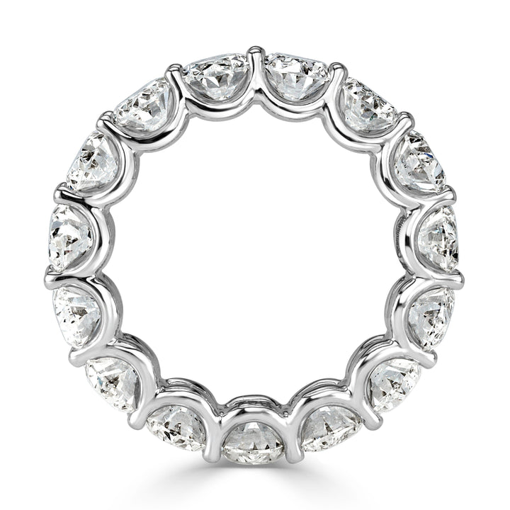 7.64ct Oval Cut Lab Diamond Eternity Band in 18k White Gold