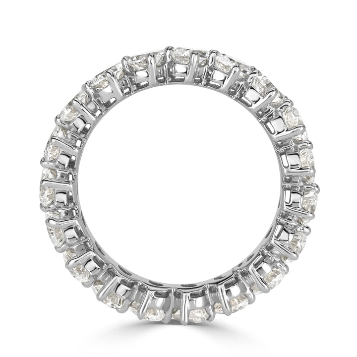 3.65ct Pear Shaped Lab Diamond Eternity Band in 18k White Gold