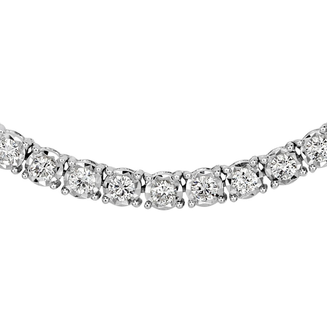 8.00ct Round Brilliant Cut Lab Diamond Tennis Necklace