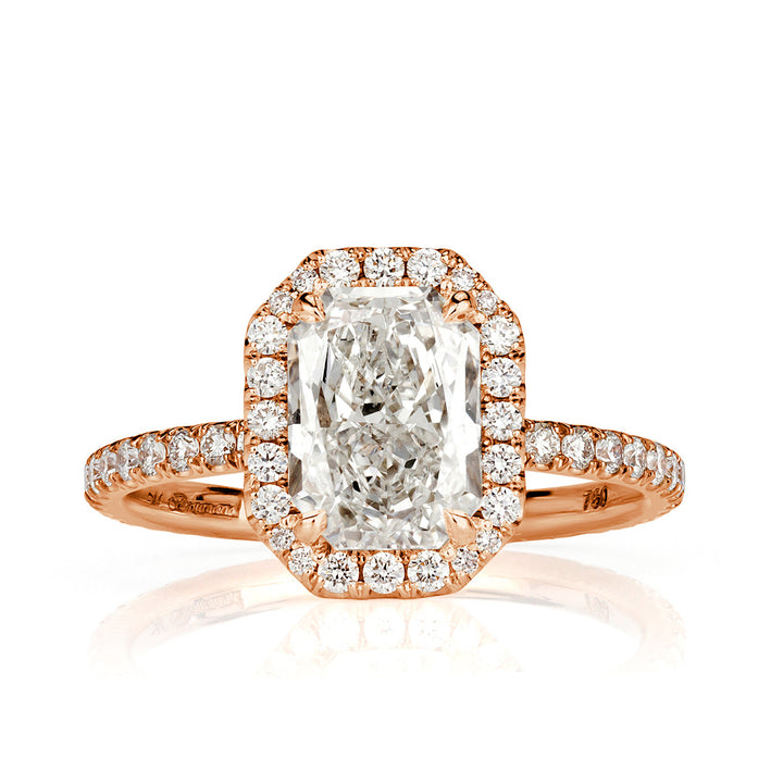 2.46ct Radiant Cut Lab Diamond Engagement Ring