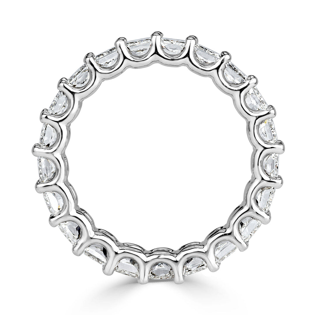 4.14ct Radiant Cut Lab Diamond Eternity Band in Platinum