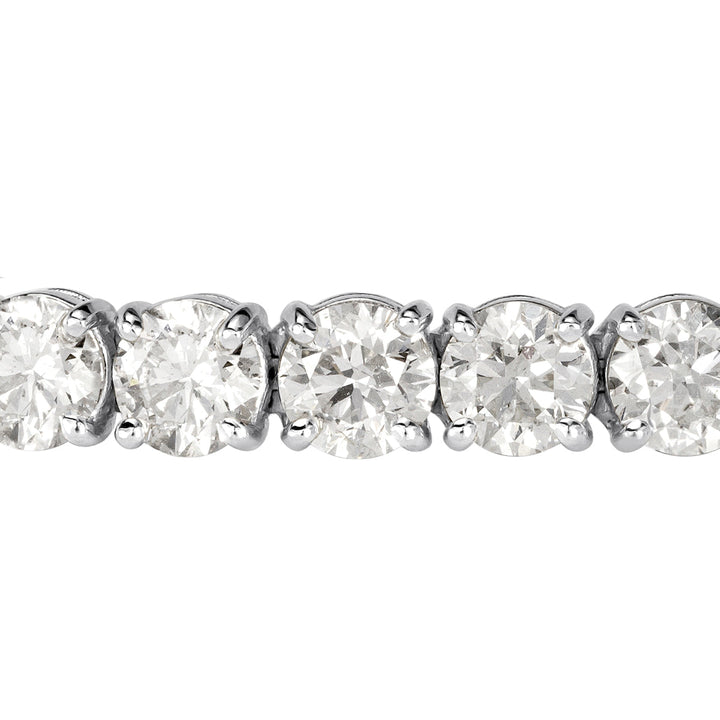 22.07ct Round Brilliant Cut Lab Diamond Tennis Bracelet in 18k White Gold