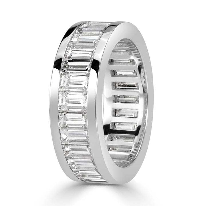 4.97ct Baguette Cut Lab Diamond Eternity Band in 18k White Gold