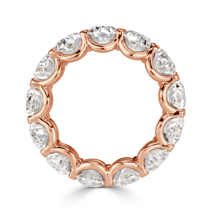 9.10ct Oval Cut Lab Diamond Eternity Band in 18k Rose Gold