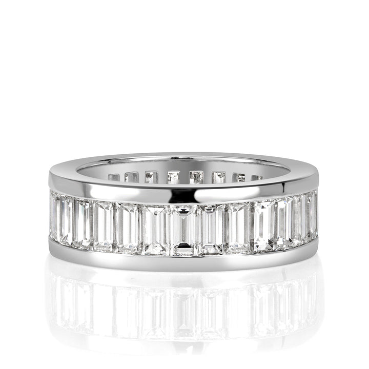 4.97ct Baguette Cut Lab Diamond Eternity Band in Platinum