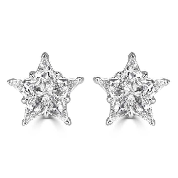 0.52ct Mosaic Lab Diamond Star Stud Earrings