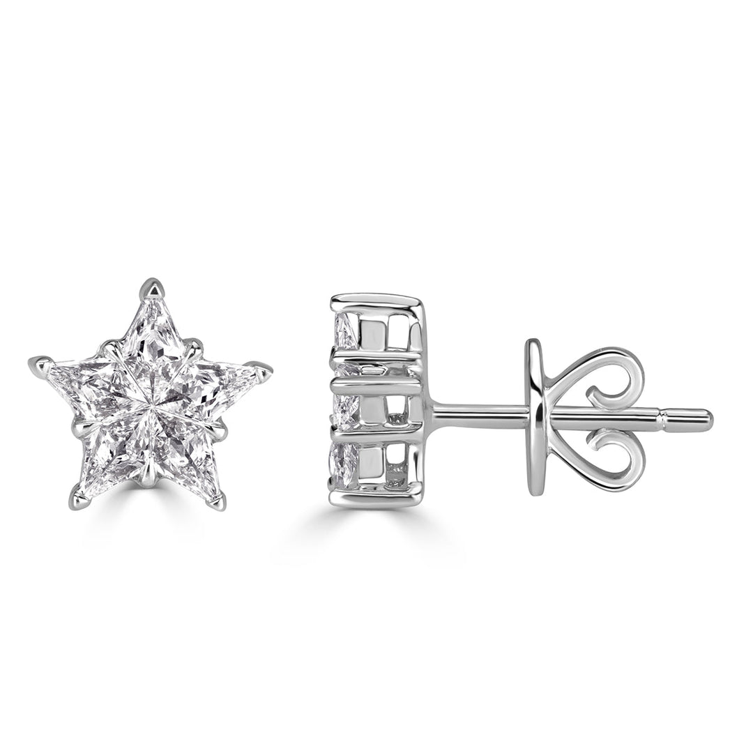 0.52ct Mosaic Lab Diamond Star Stud Earrings