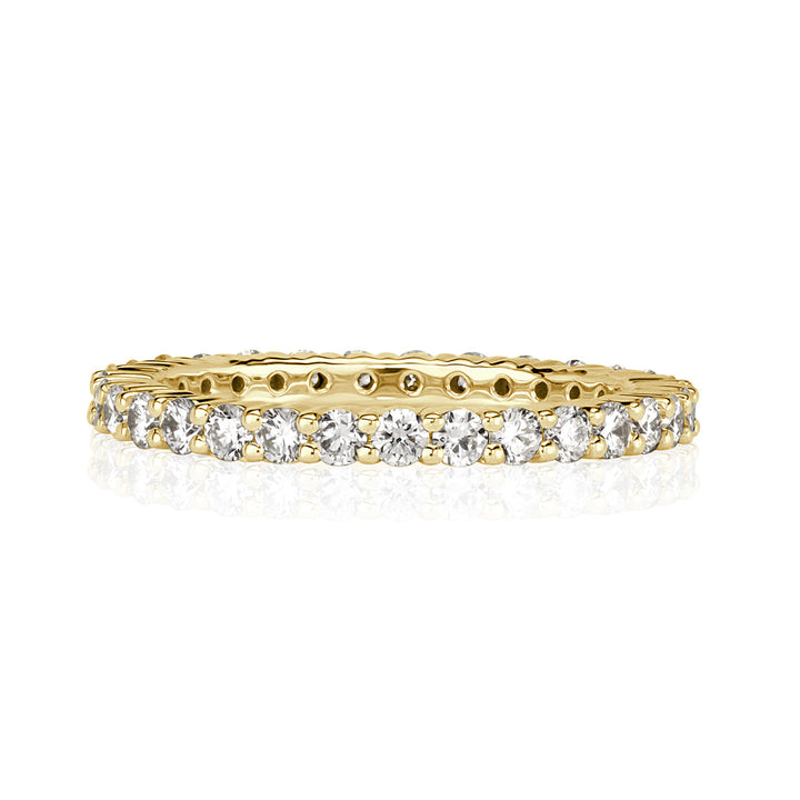 1.00ct Round Brilliant Cut Lab Diamond Eternity Band in 18k Yellow Gold