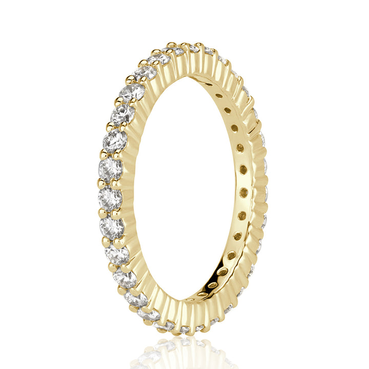 1.00ct Round Brilliant Cut Lab Diamond Eternity Band in 18k Yellow Gold