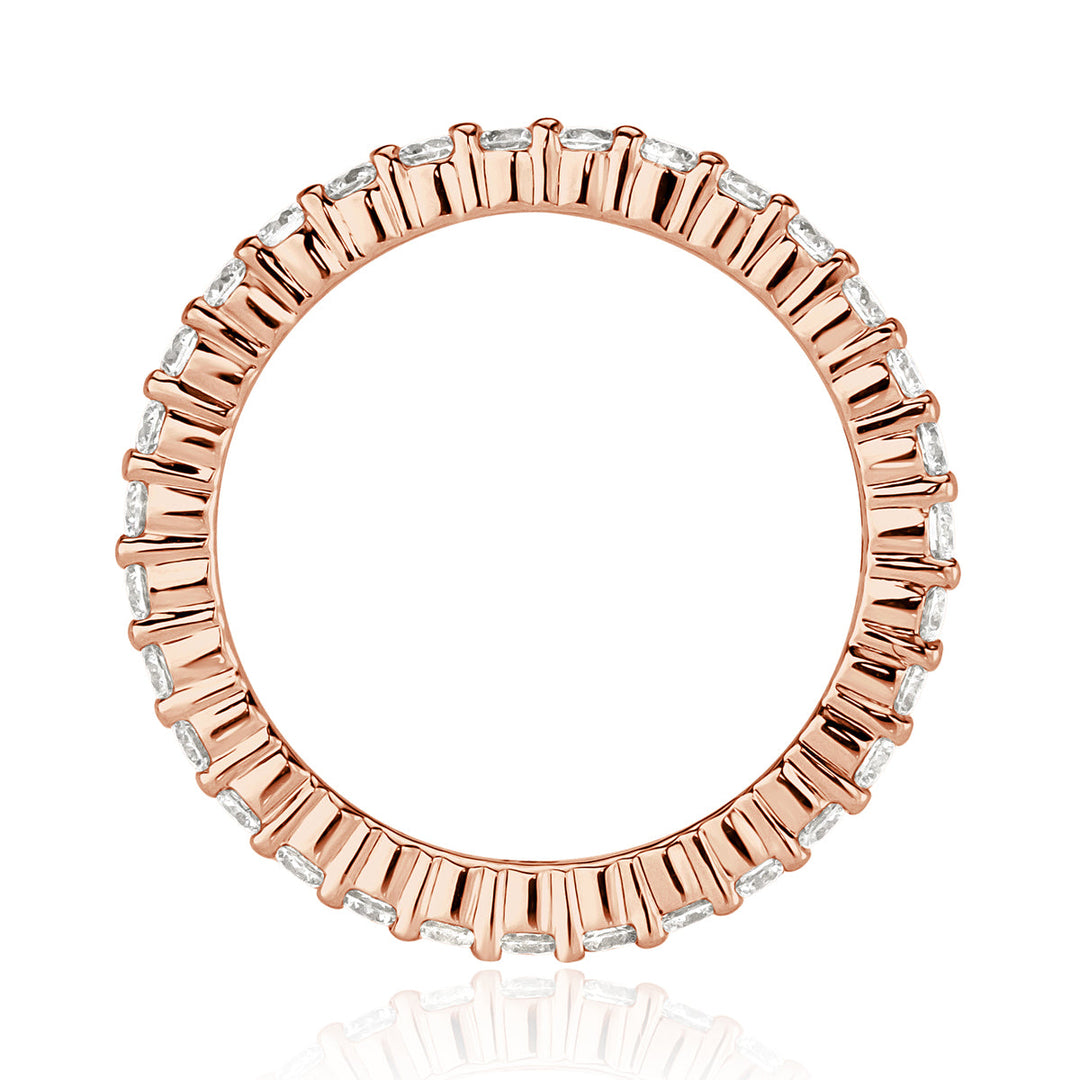 1.00ct Round Brilliant Cut Lab Diamond Eternity Band in 18k Rose Gold