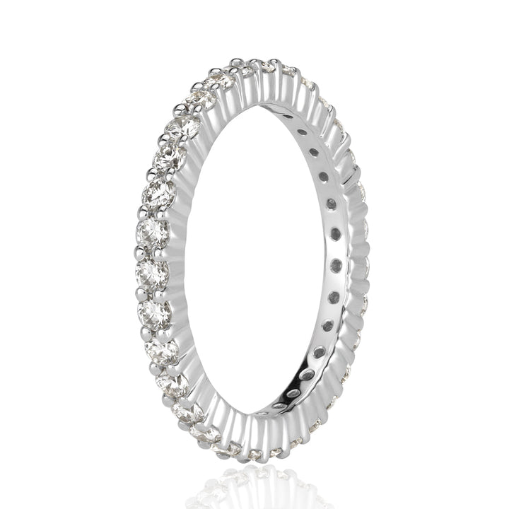 1.00ct Round Brilliant Cut Lab Diamond Eternity Band in Platinum