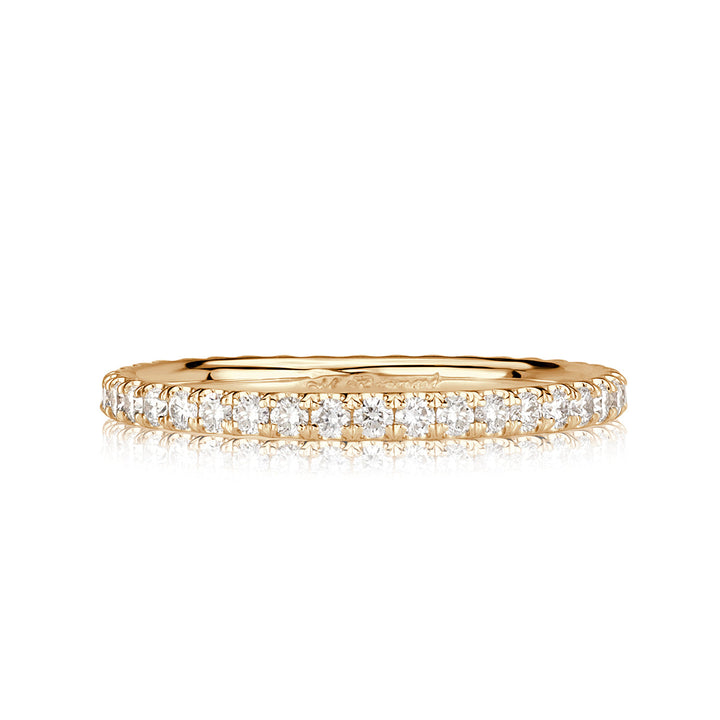 0.50ct Round Brilliant Cut Lab Diamond Eternity Band in 18k Champagne Yellow Gold