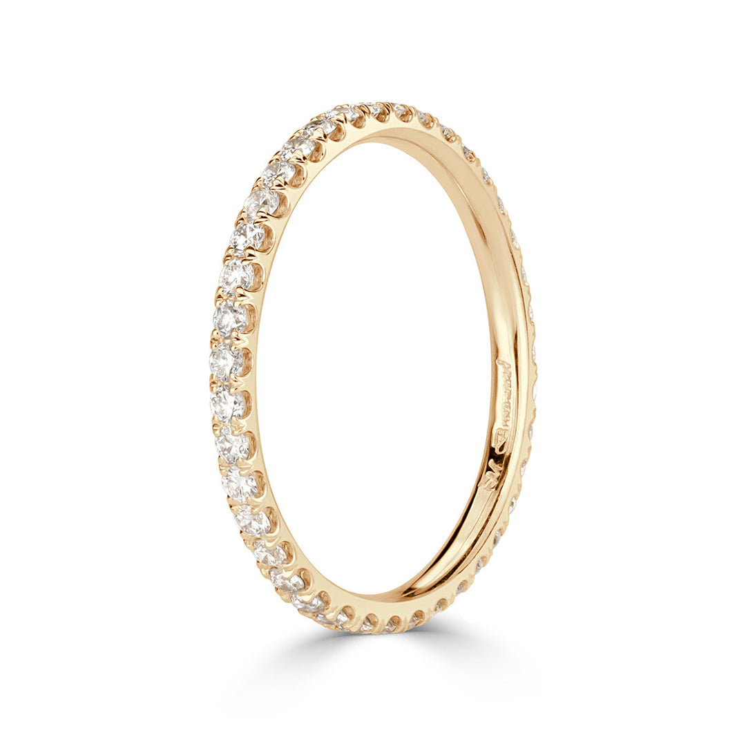 0.50ct Round Brilliant Cut Lab Diamond Eternity Band in 18k Champagne Yellow Gold