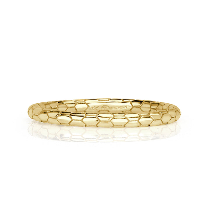 Scale Wedding Band in 18k Yellow Gold