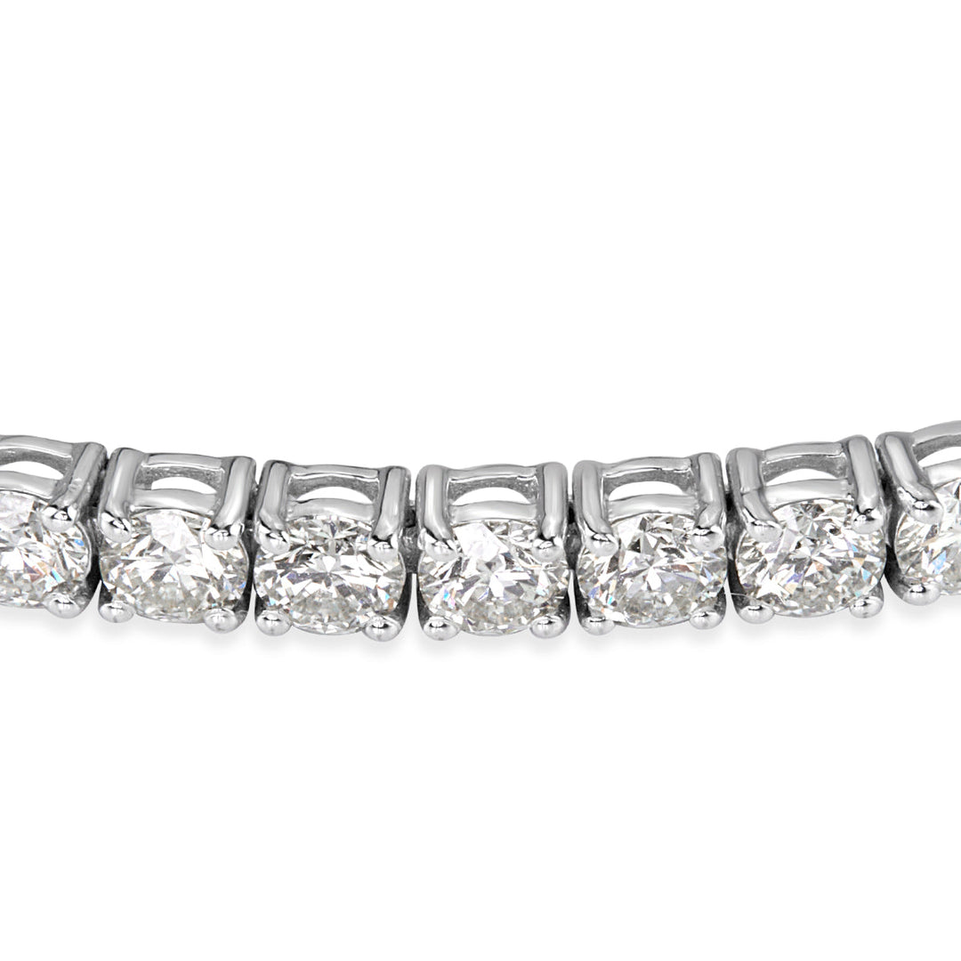 9.32ct Round Brilliant Cut Lab Diamond Tennis Bracelet in 18k White Gold