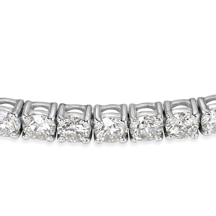 9.32ct Round Brilliant Cut Lab Diamond Tennis Bracelet in 18k White Gold