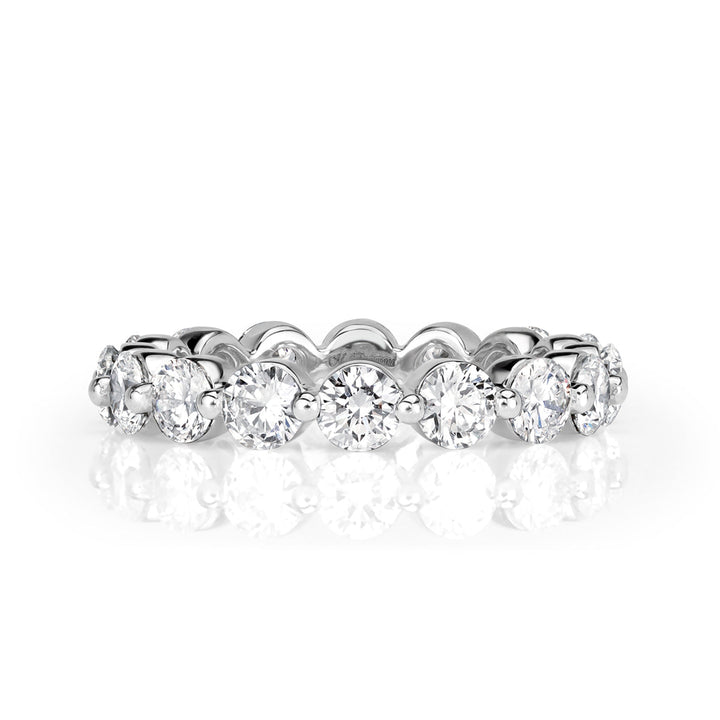 2.74ct Round Brilliant Cut Lab Diamond Eternity Band in Platinum